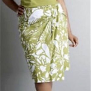 NEW Lane Bryant Wrap Skirt Green Floral Size 26